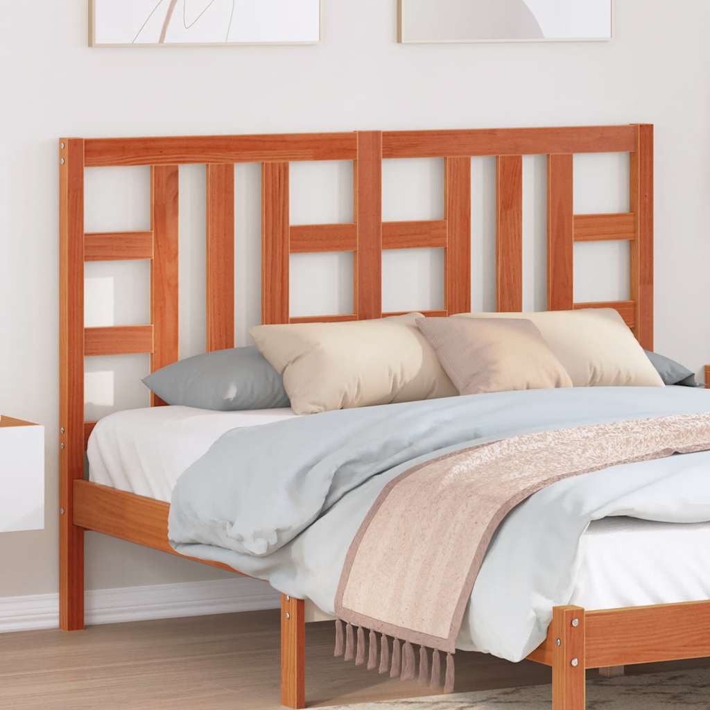 viaszbarna tömör fenyőfa fejtámla 135 cm