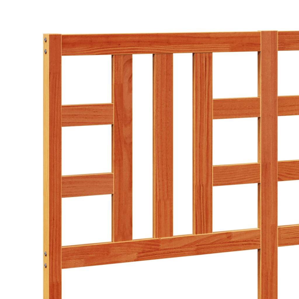 viaszbarna tömör fenyőfa fejtámla 135 cm