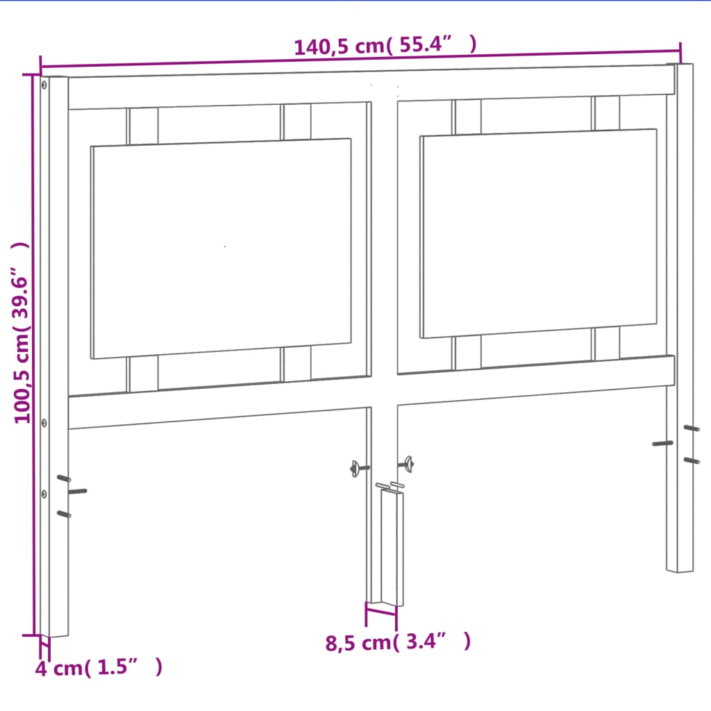 viaszbarna tömör fenyőfa fejtámla 135 cm