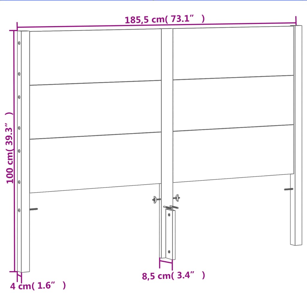 viaszbarna tömör fenyőfa fejtámla 180 cm