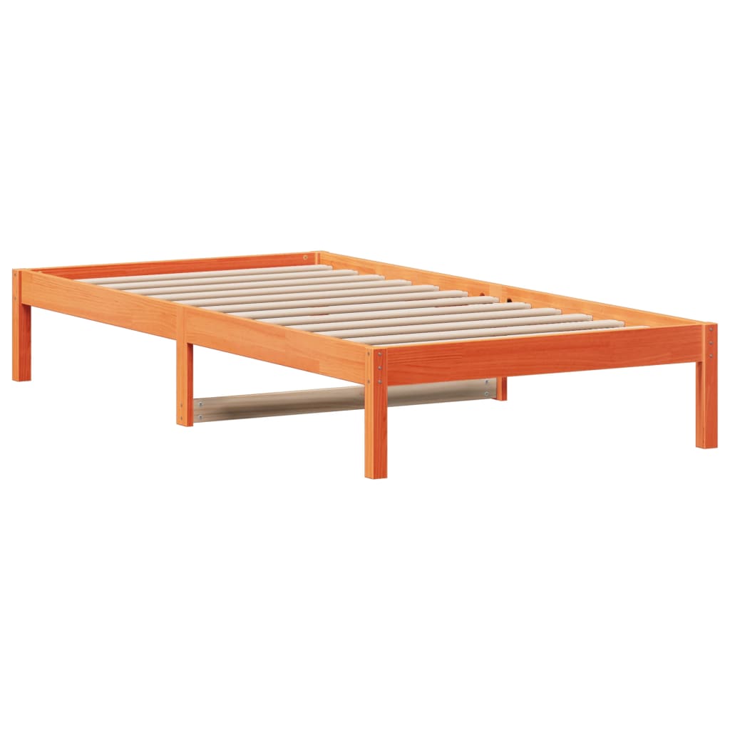 viaszbarna tömör fenyőfa kanapéágy matrac nélkül 80 x 200 cm