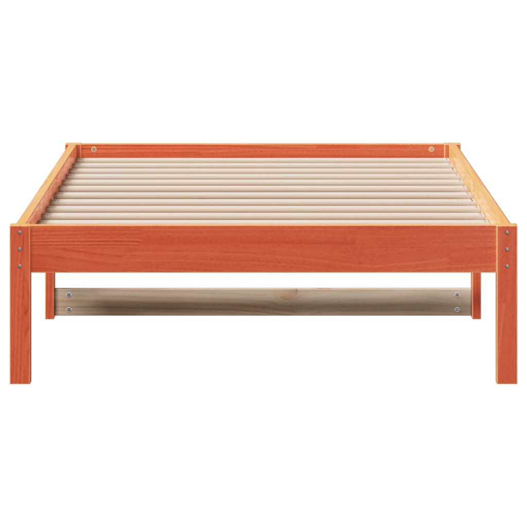 viaszbarna tömör fenyőfa kanapéágy matrac nélkül 80 x 200 cm