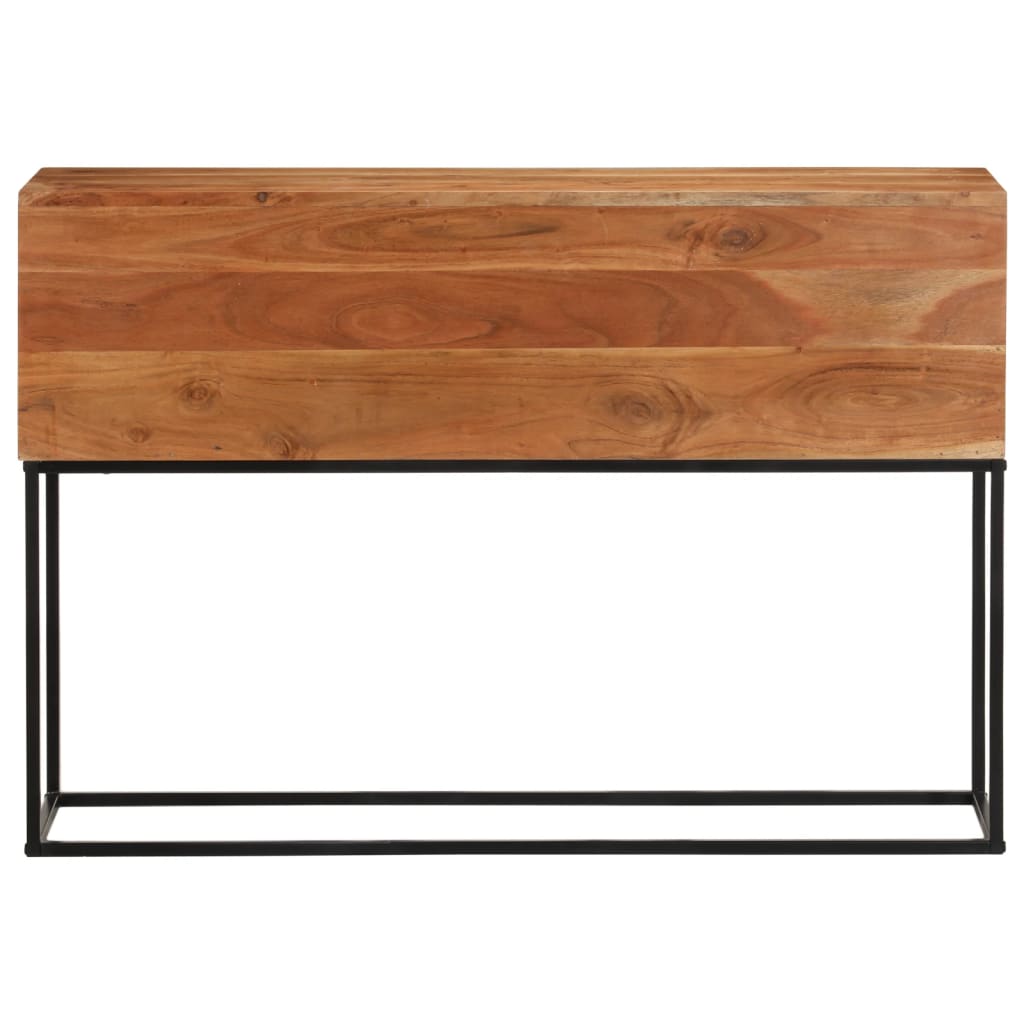 tömör akácfa és vas tálalóasztal 110 x 30 x 75 cm