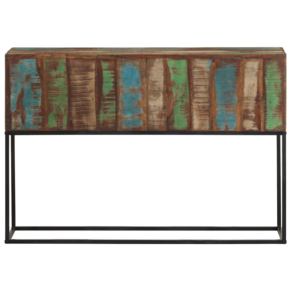 tömör újrahasznosított fa és vas tálalóasztal 110 x 30 x 75 cm