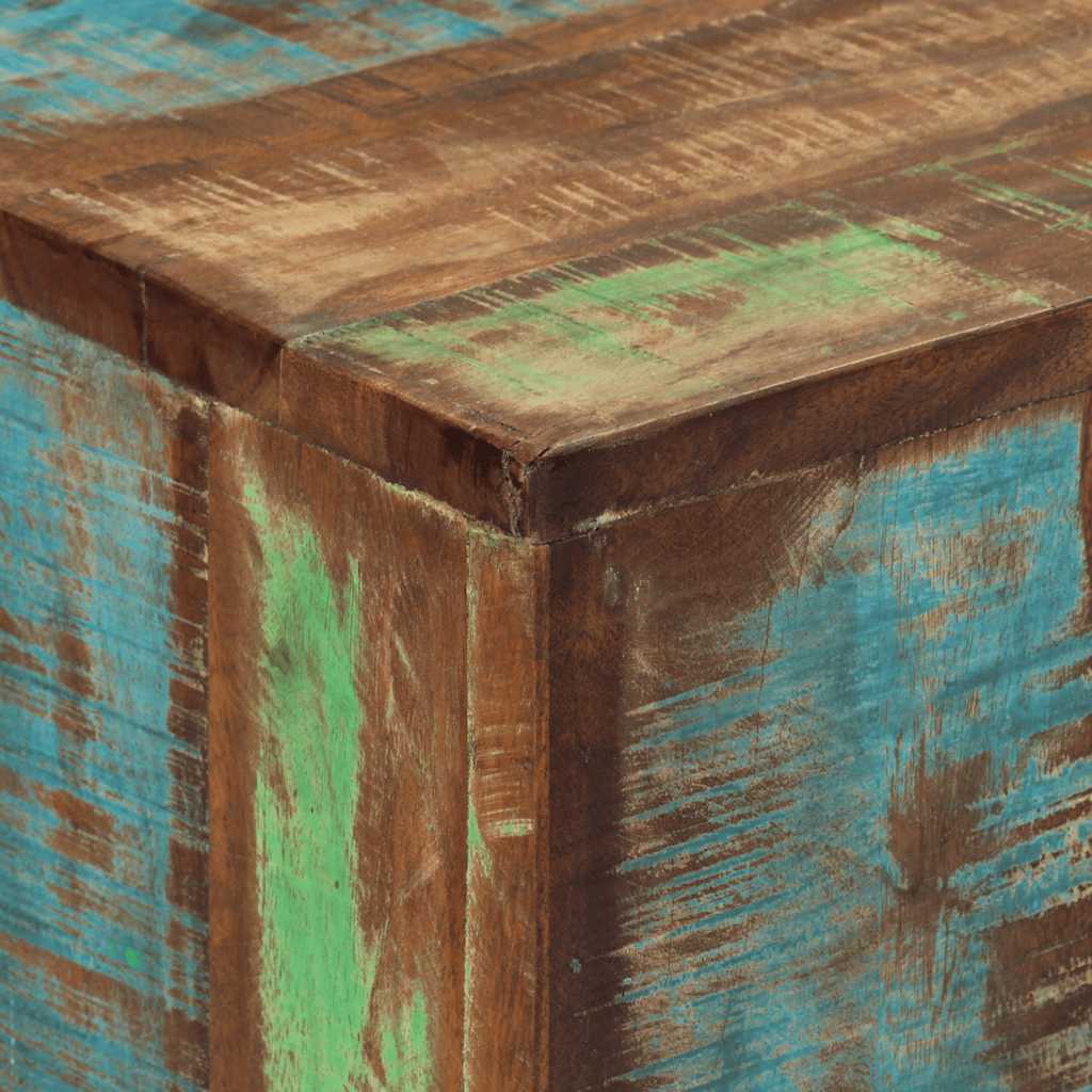 tömör újrahasznosított fa és vas tálalóasztal 110 x 30 x 75 cm