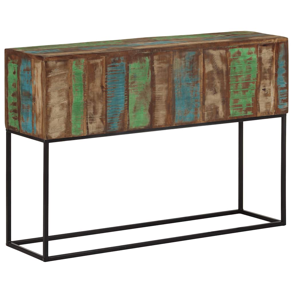 tömör újrahasznosított fa és vas tálalóasztal 110 x 30 x 75 cm