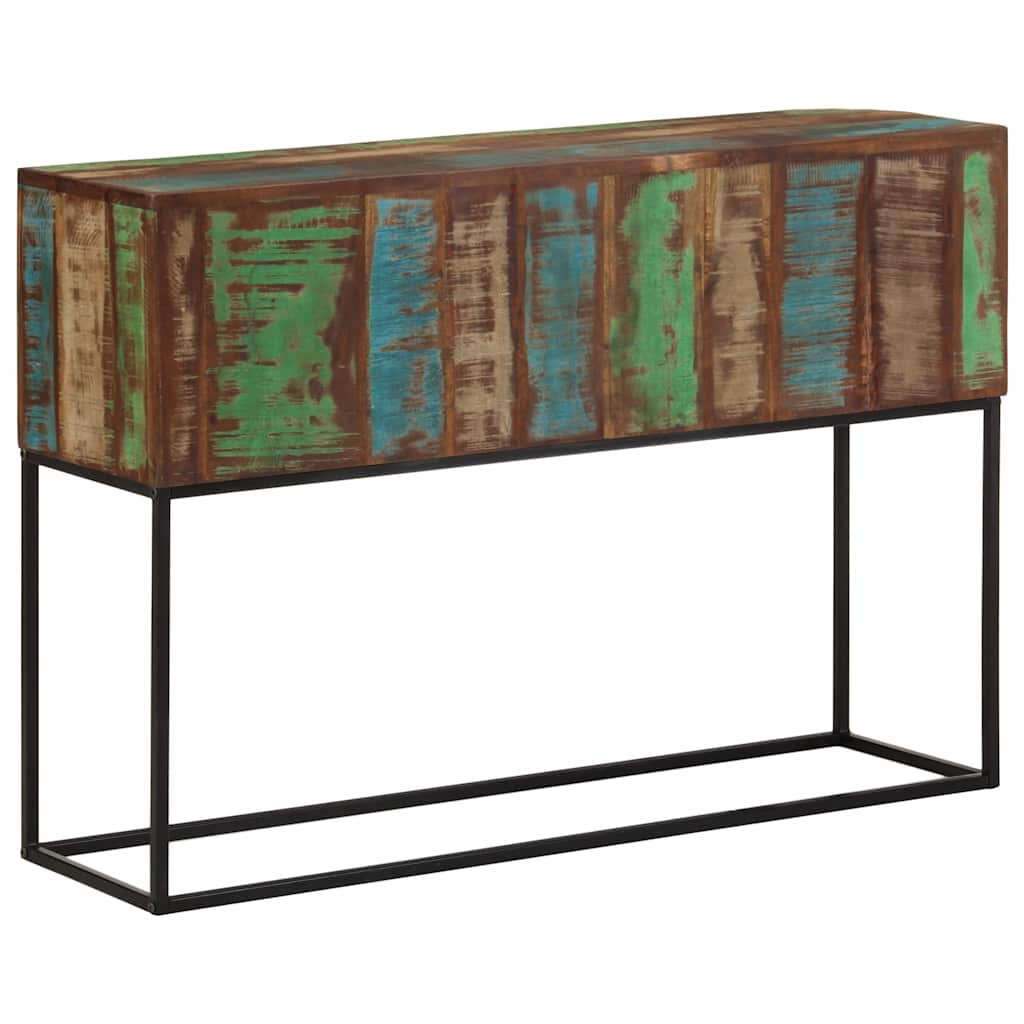 tömör újrahasznosított fa és vas tálalóasztal 110 x 30 x 75 cm