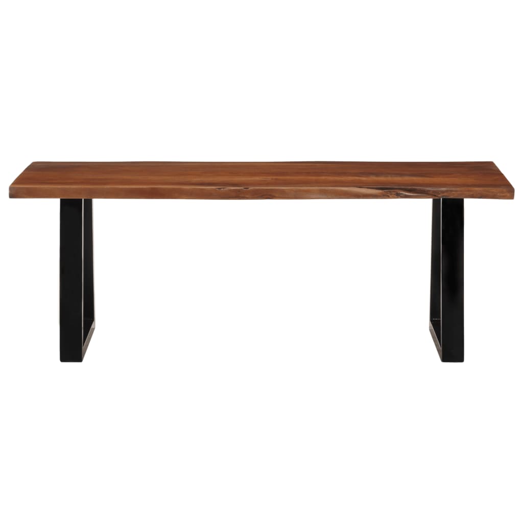 mézbarna tömör akácfa dohányzóasztal 110 x 55 x 40 cm