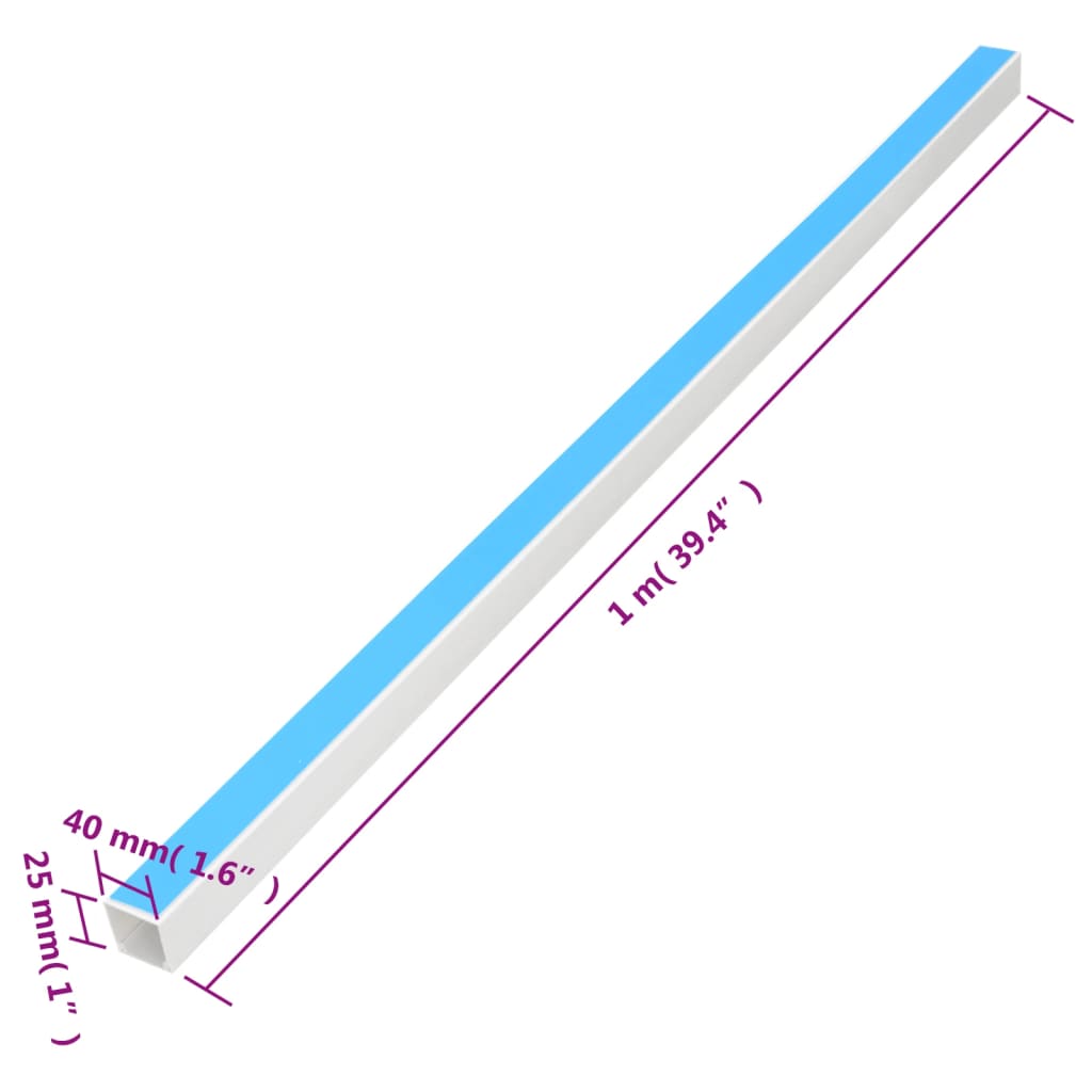 öntapadós PVC kábelcsatorna 40 x 25 mm 10 m