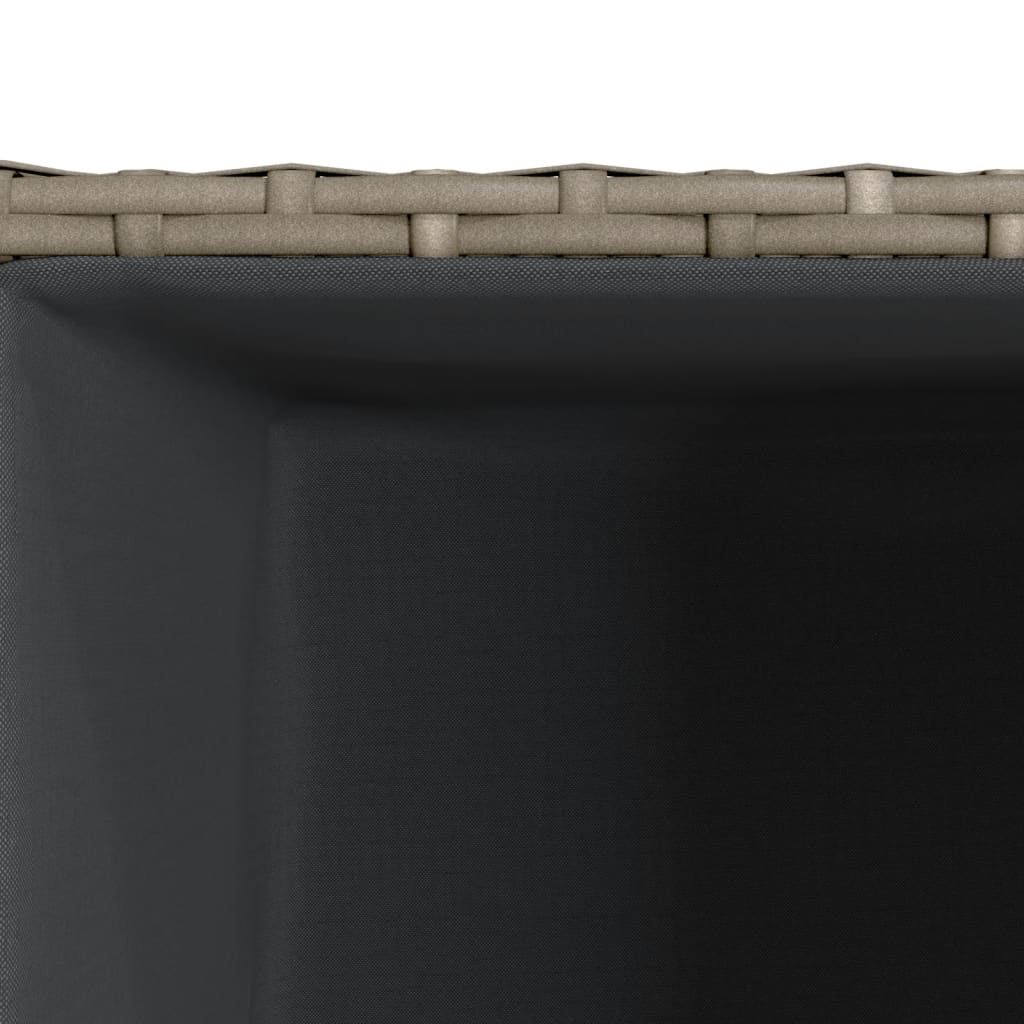 2 db szürke polyrattan kerti ültetőláda 30x30x60 cm