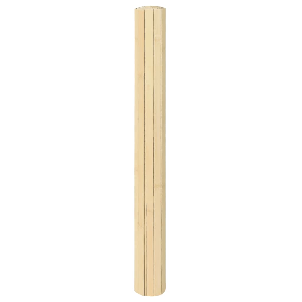 négyszögletű világos természetes bambusz szőnyeg 70 x 100 cm