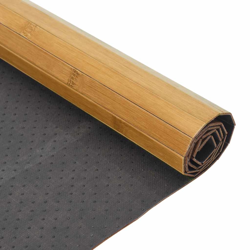 négyszögletű természetes bambusz szőnyeg 100 x 200 cm