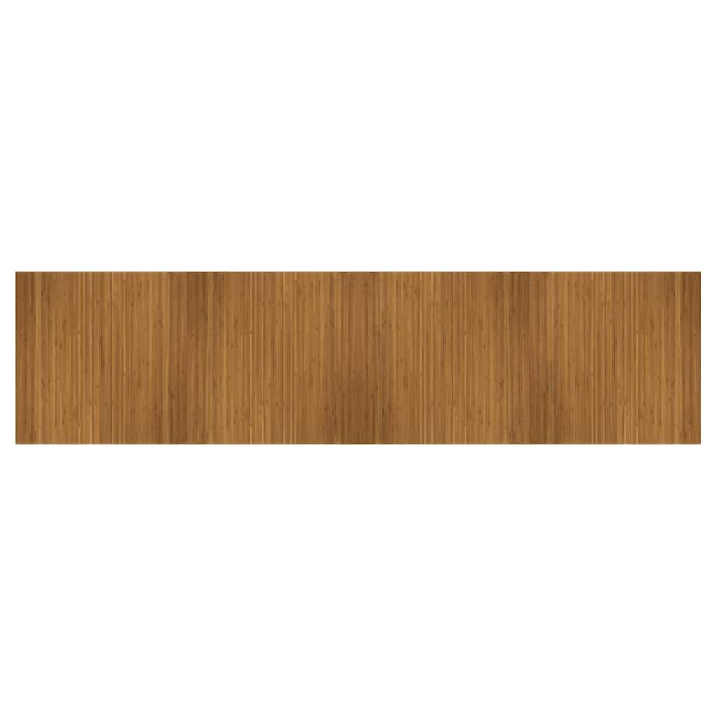 négyszögletű barna bambusz szőnyeg 100 x 400 cm