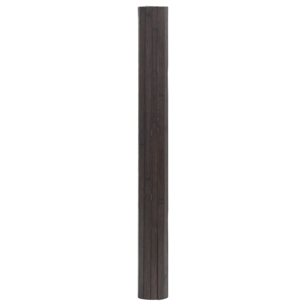 négyszögletű sötétbarna bambusz szőnyeg 100 x 400 cm
