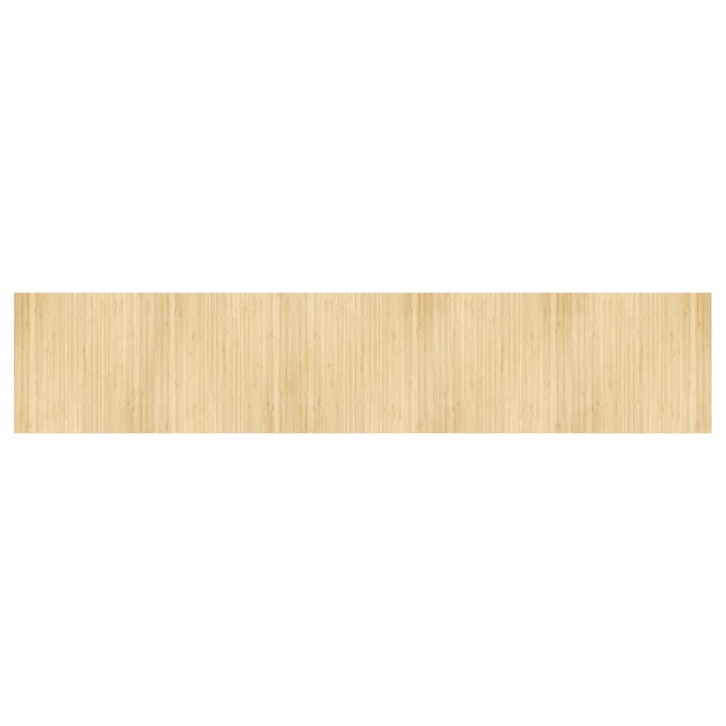 négyszögletű világos természetes bambusz szőnyeg 100 x 500 cm