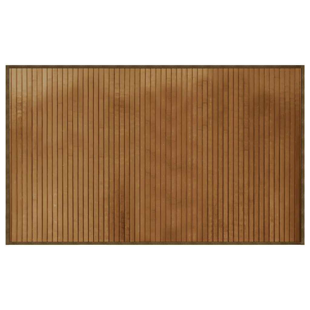 négyszögletű barna bambusz szőnyeg 60 x 100 cm