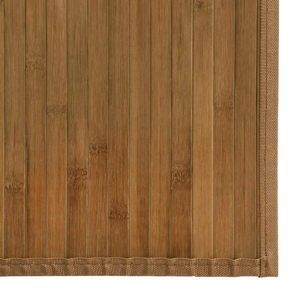 négyszögletű barna bambusz szőnyeg 60 x 100 cm