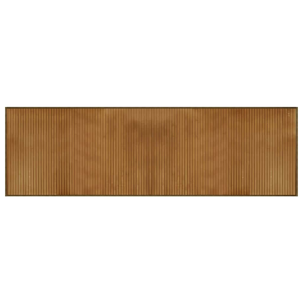 négyszögletű barna bambusz szőnyeg 60 x 200 cm