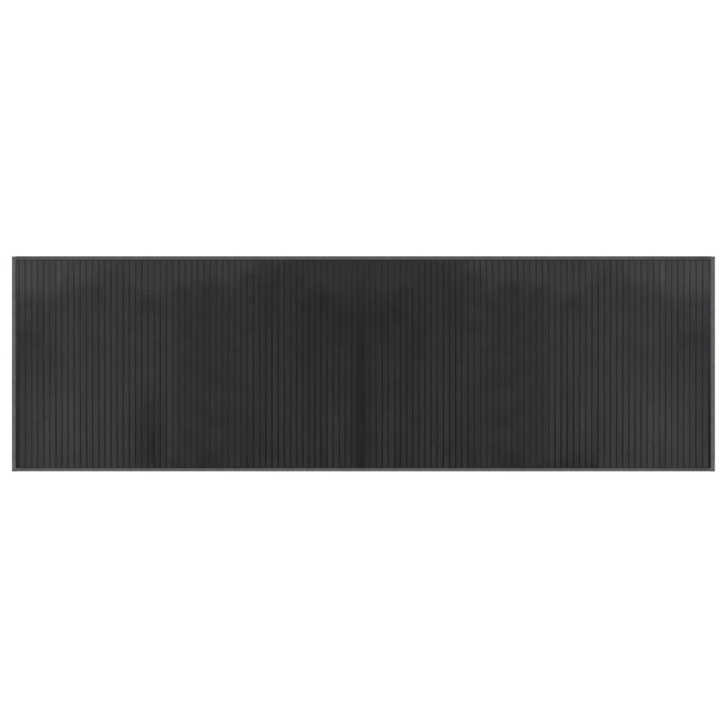 négyszögletű szürke bambusz szőnyeg 60 x 200 cm