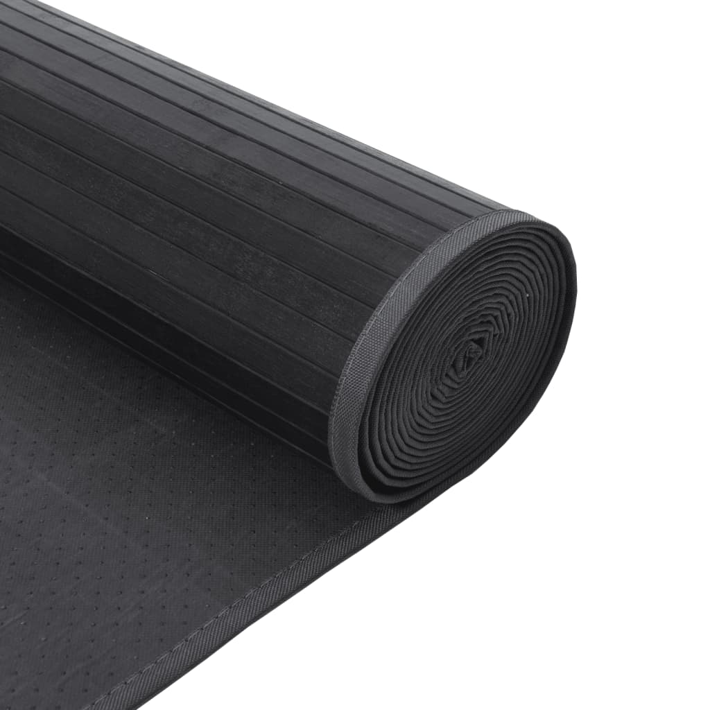 négyszögletű szürke bambusz szőnyeg 60 x 200 cm