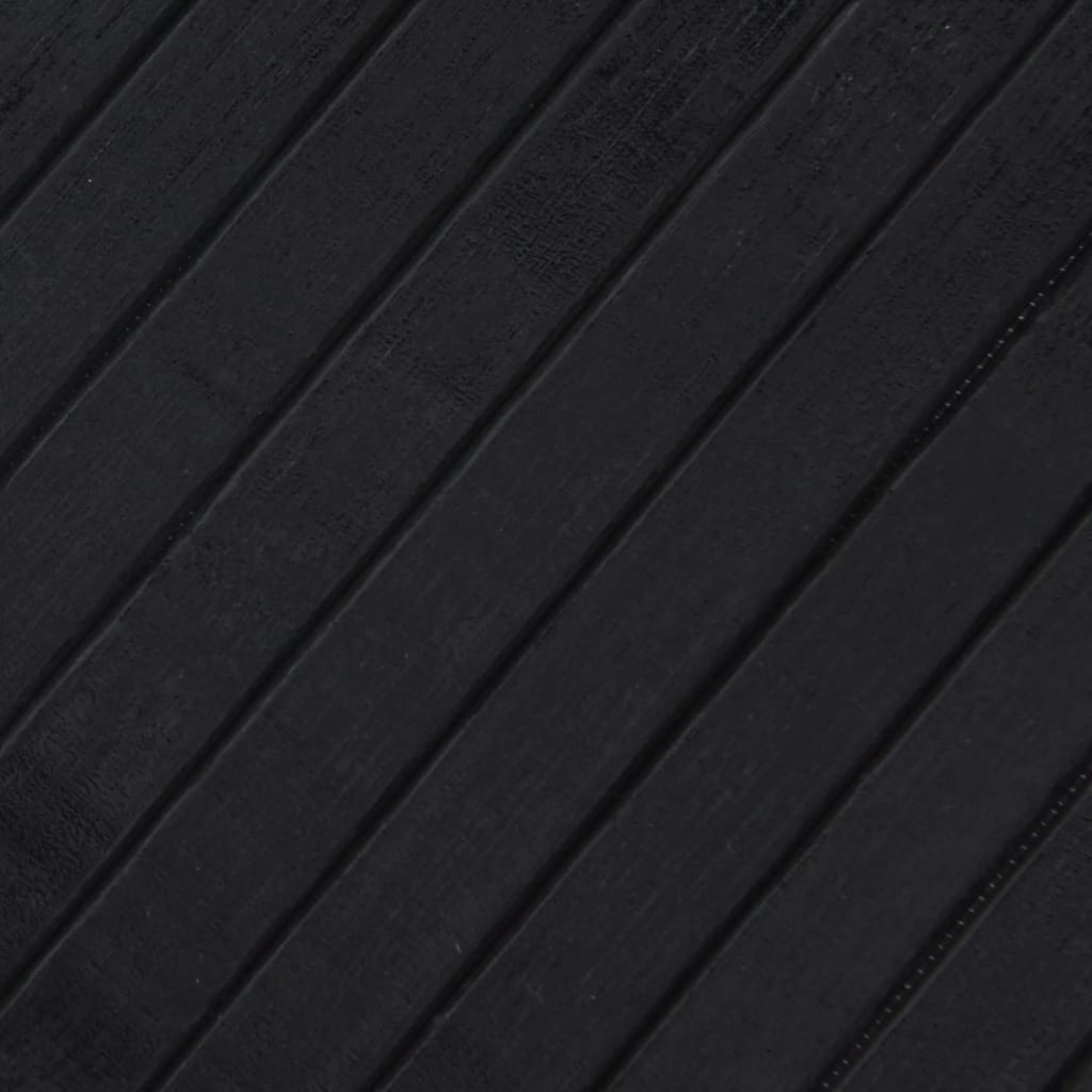 négyszögletű fekete bambusz szőnyeg 60 x 1000 cm