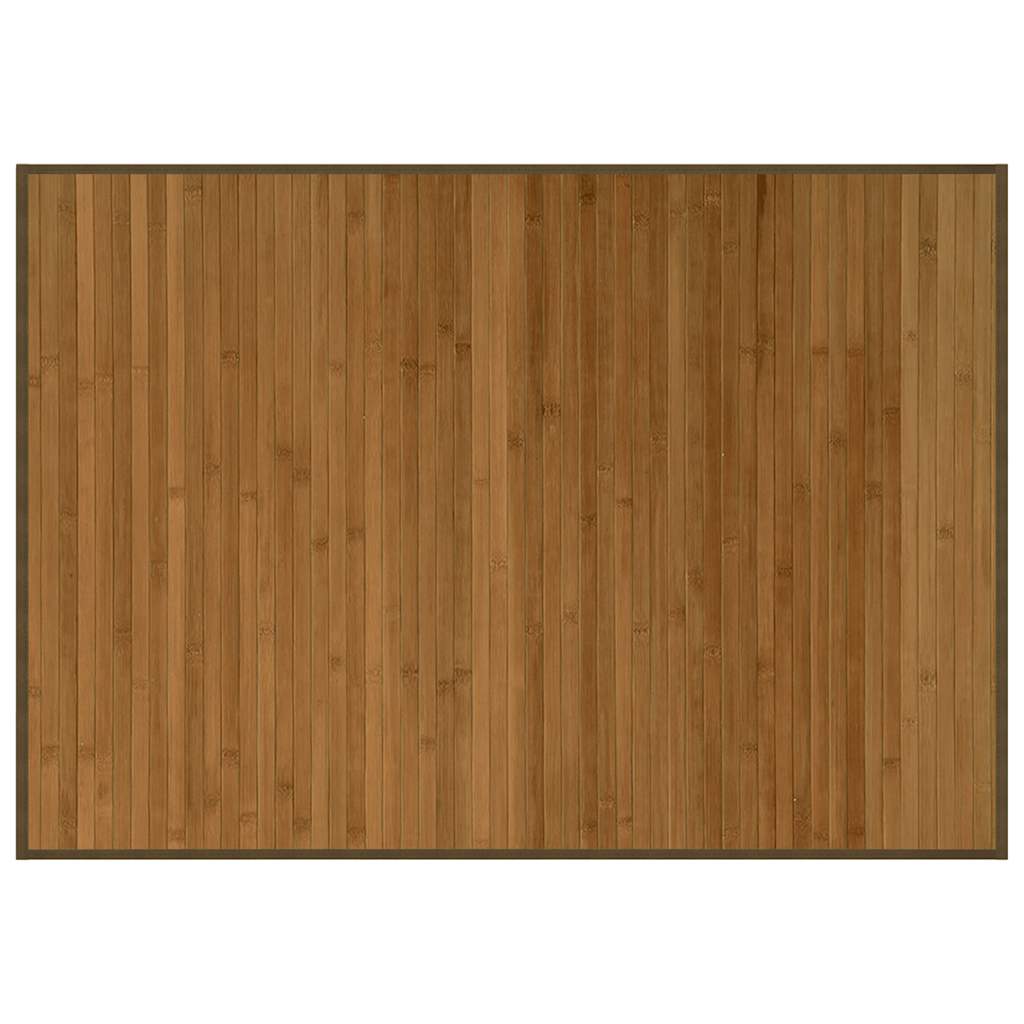 négyszögletű barna bambusz szőnyeg 70 x 100 cm