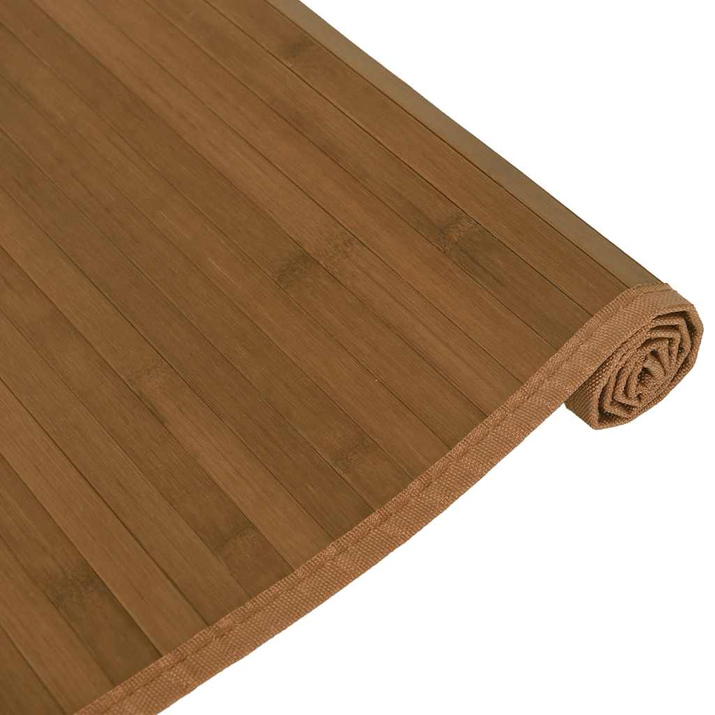 négyszögletű barna bambusz szőnyeg 80 x 200 cm