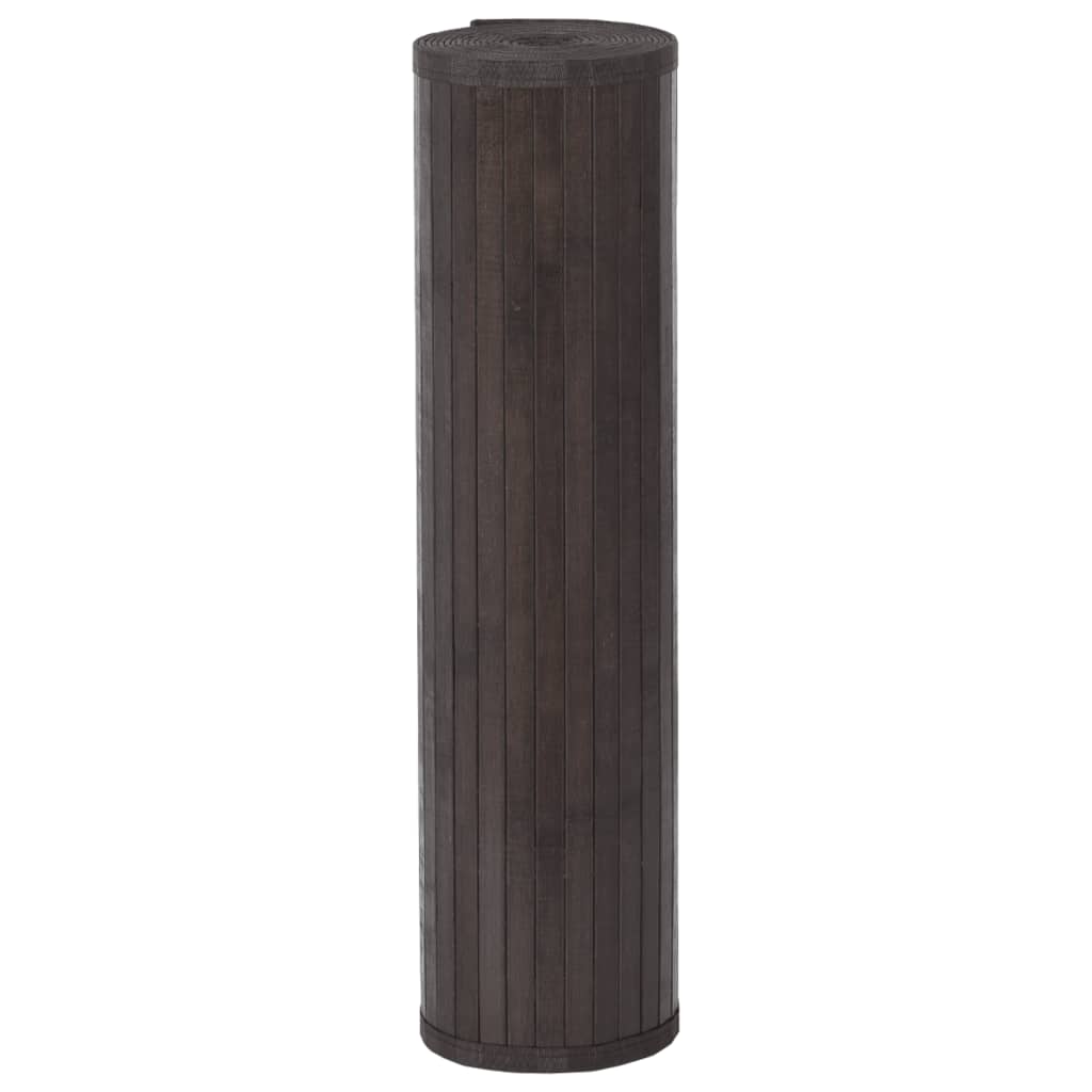 négyszögletű sötétbarna bambusz szőnyeg 80 x 400 cm