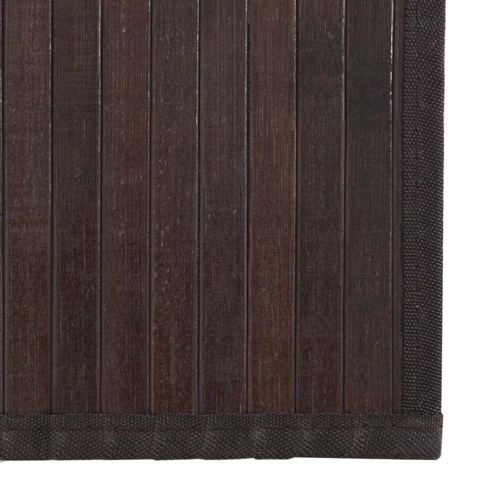 négyszögletű sötétbarna bambusz szőnyeg 100 x 400 cm