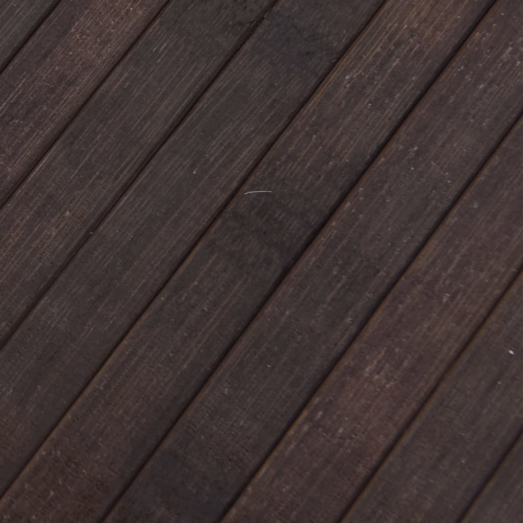 négyszögletű sötétbarna bambusz szőnyeg 100 x 400 cm