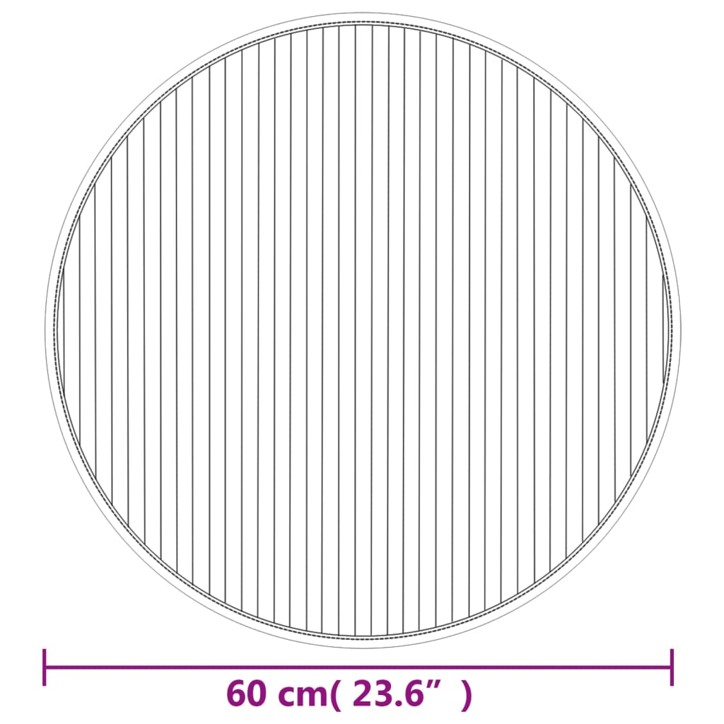 kerek fekete bambusz szőnyeg 60 cm