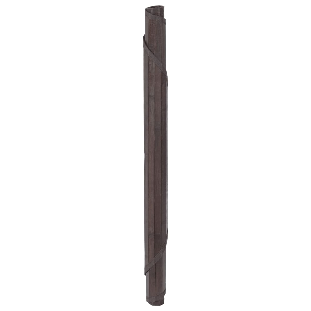 kerek sötétbarna bambusz szőnyeg 80 cm