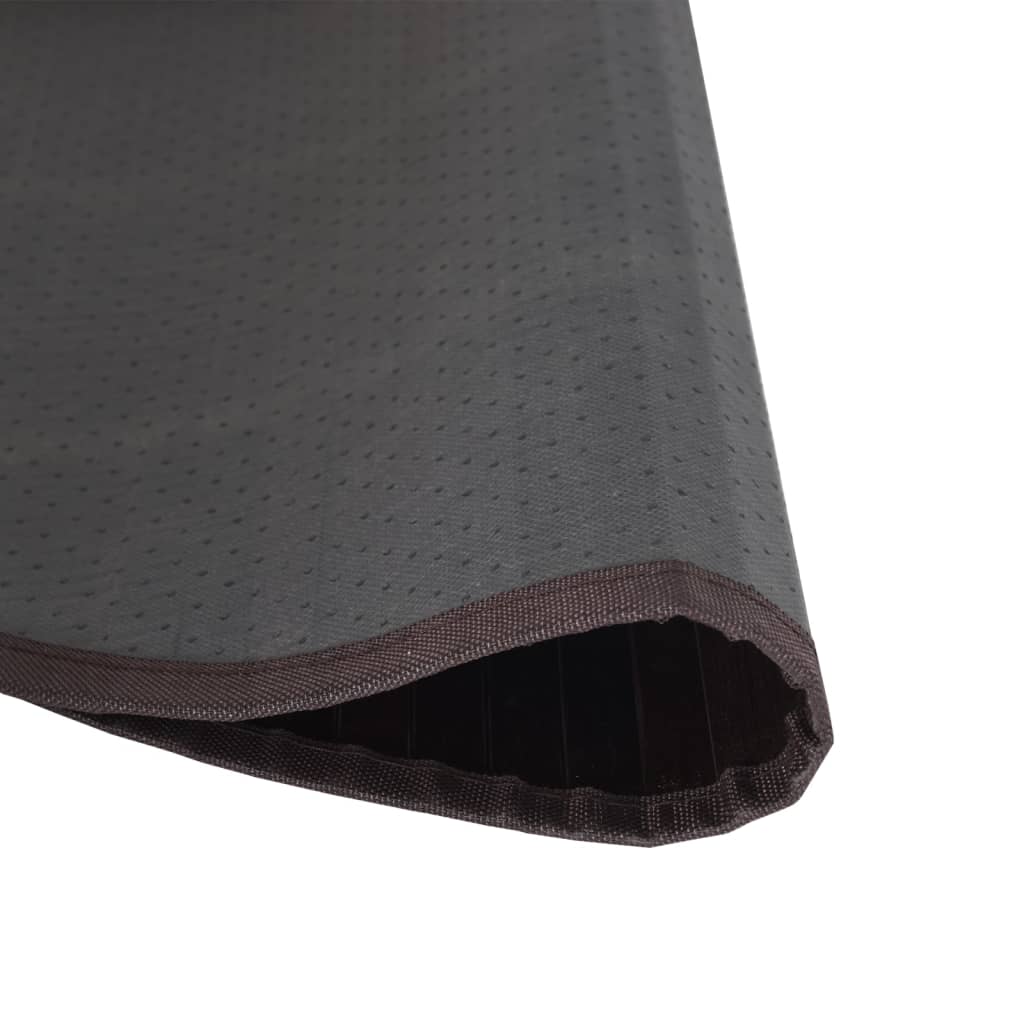 kerek sötétbarna bambusz szőnyeg 80 cm