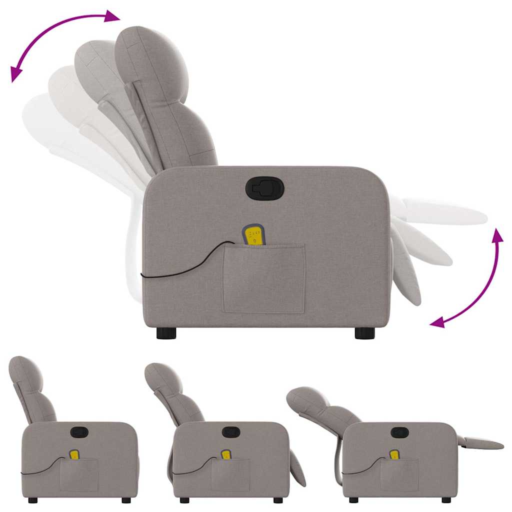 tópszínű szövet dönthető masszázsfotel