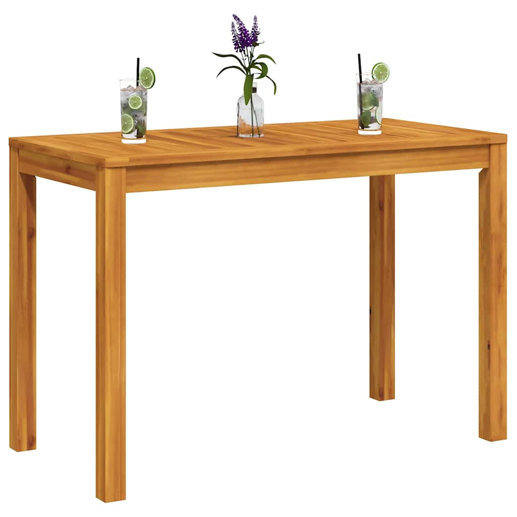 tömör akácfa kerti étkezőasztal 110 x 55 x 75 cm