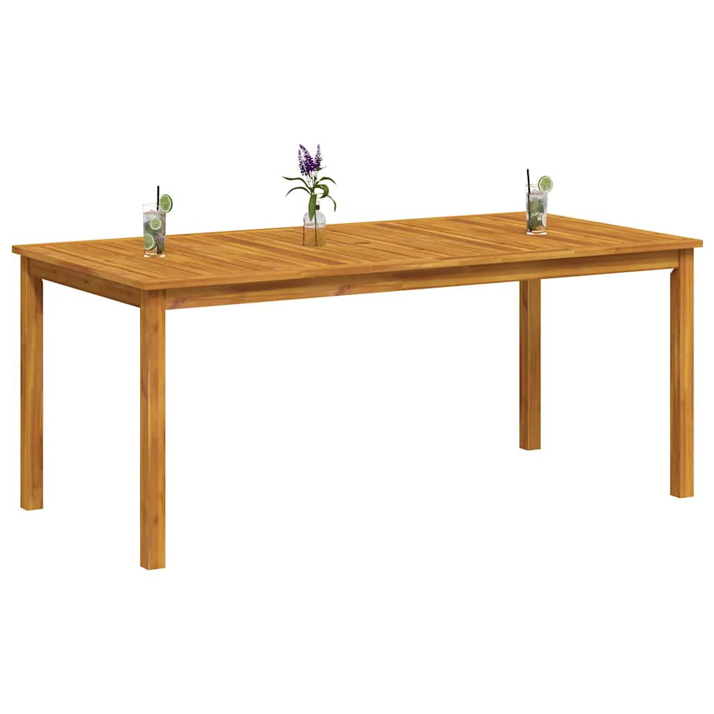 tömör akácfa kerti étkezőasztal 180 x 90 x 75 cm