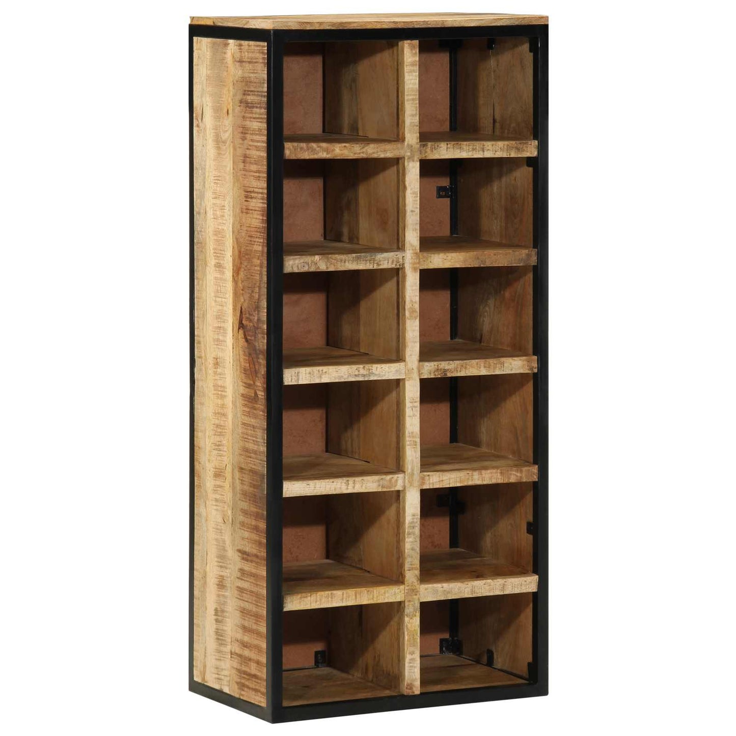 Cipőszekrény polcokkal Barna 50 x 30 x 110 cm Tömör Mangófát