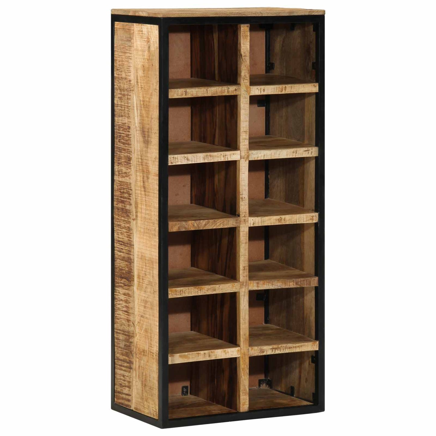 Cipőszekrény polcokkal Barna 50 x 30 x 110 cm Tömör Mangófát