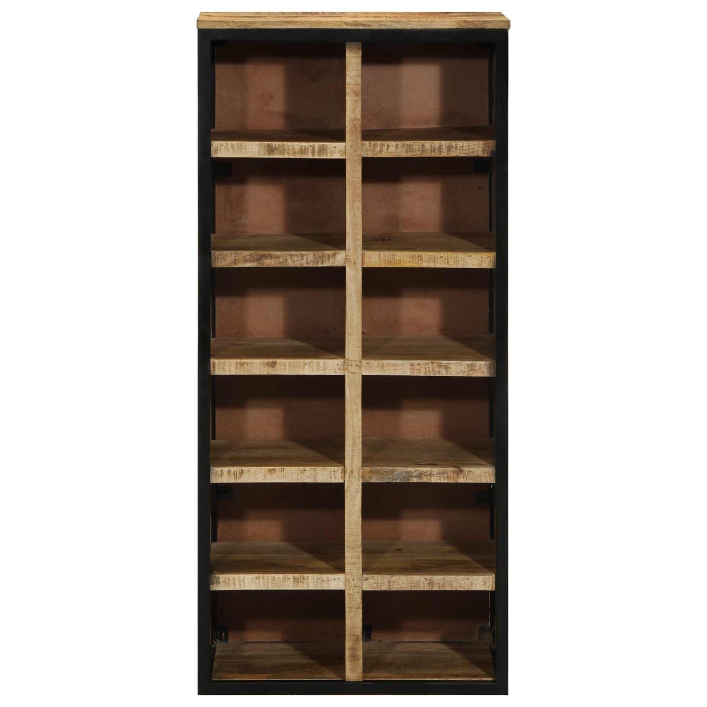 Cipőszekrény polcokkal Barna 50 x 30 x 110 cm Tömör Mangófát
