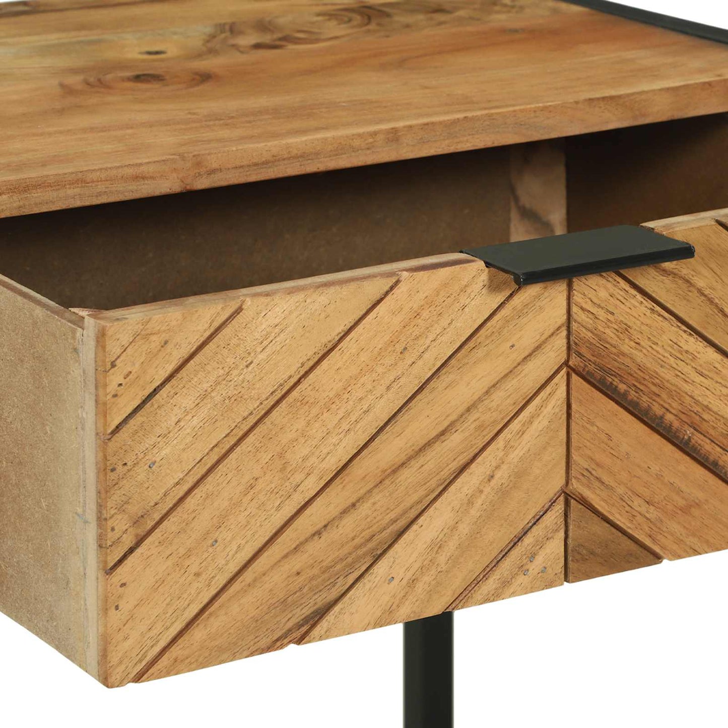 Konzolasztal fiókkal Barna 90 x 35 x 75 cm Tömör Akácfa