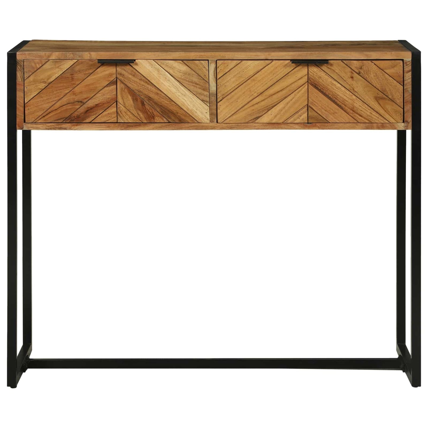 Konzolasztal fiókkal Barna 90 x 35 x 75 cm Tömör Akácfa