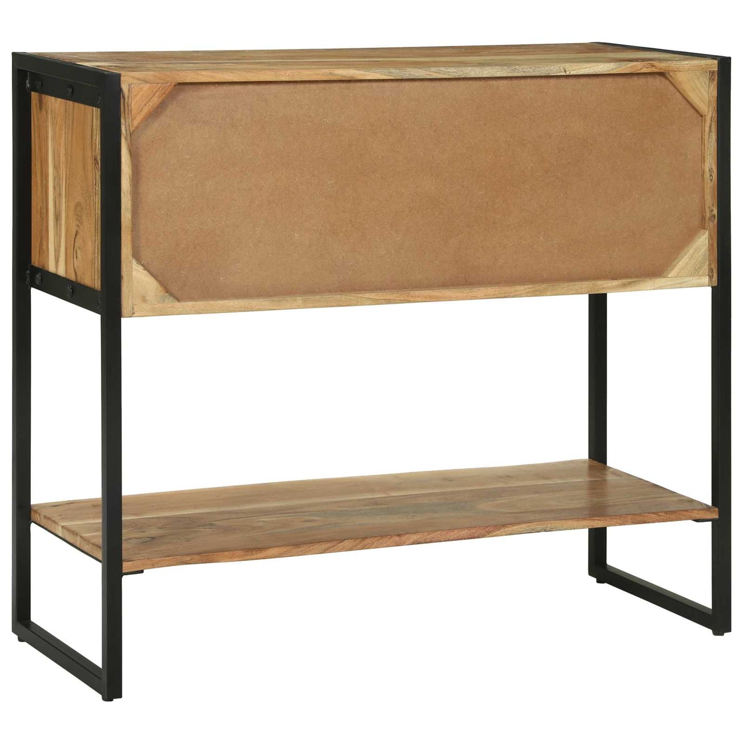 Konzolasztal fiókkal Barna 90 x 35 x 80 cm Tömör Akácfa
