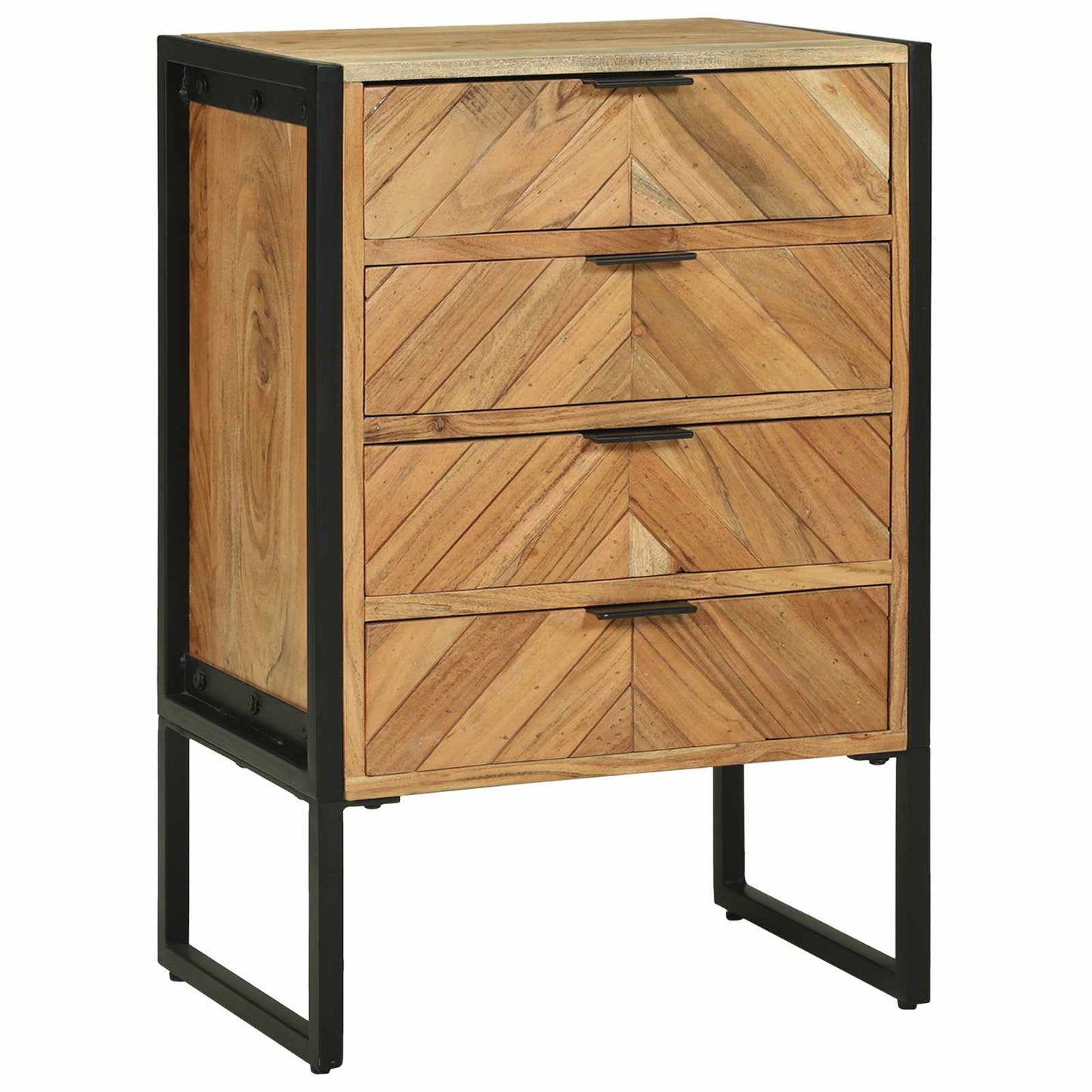 Széf 50 x 35 x 75 cm Tömör akácfa