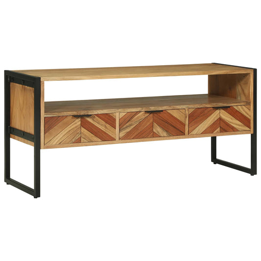 TV szekrény fiókkal Barna 100 x 35 x 50 cm Tömör Akácfa