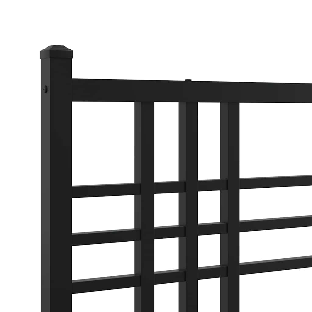fekete fém csere fejtámla 160 cm