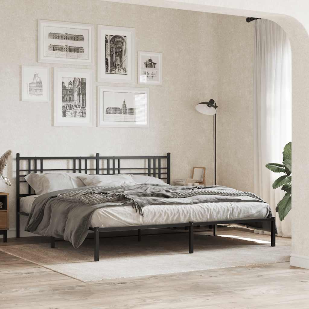 fekete fém csere fejtámla 193 cm