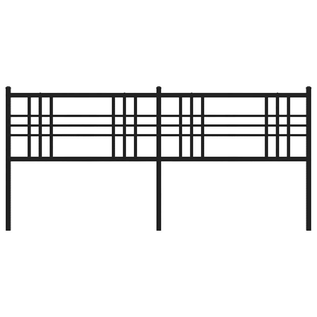 fekete fém csere fejtámla 200 cm