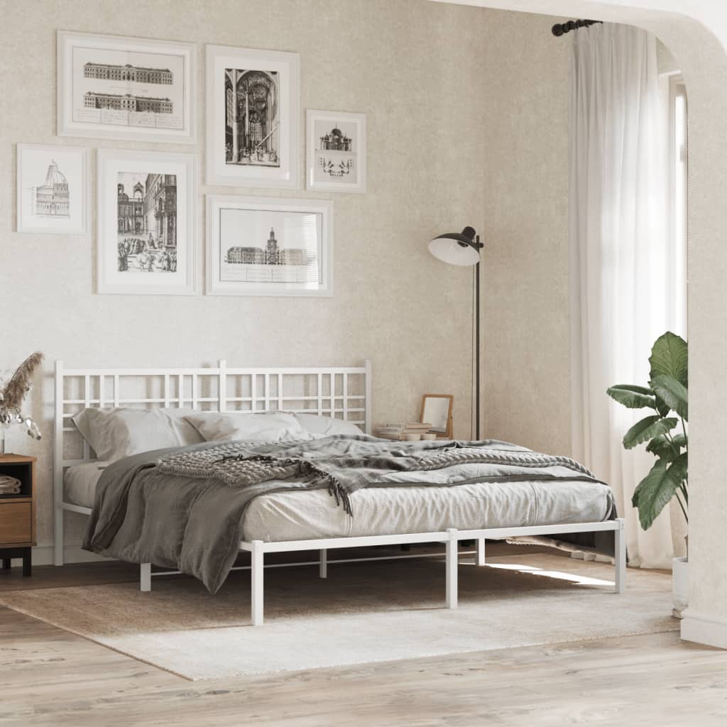 fehér fém csere fejtámla 160 cm
