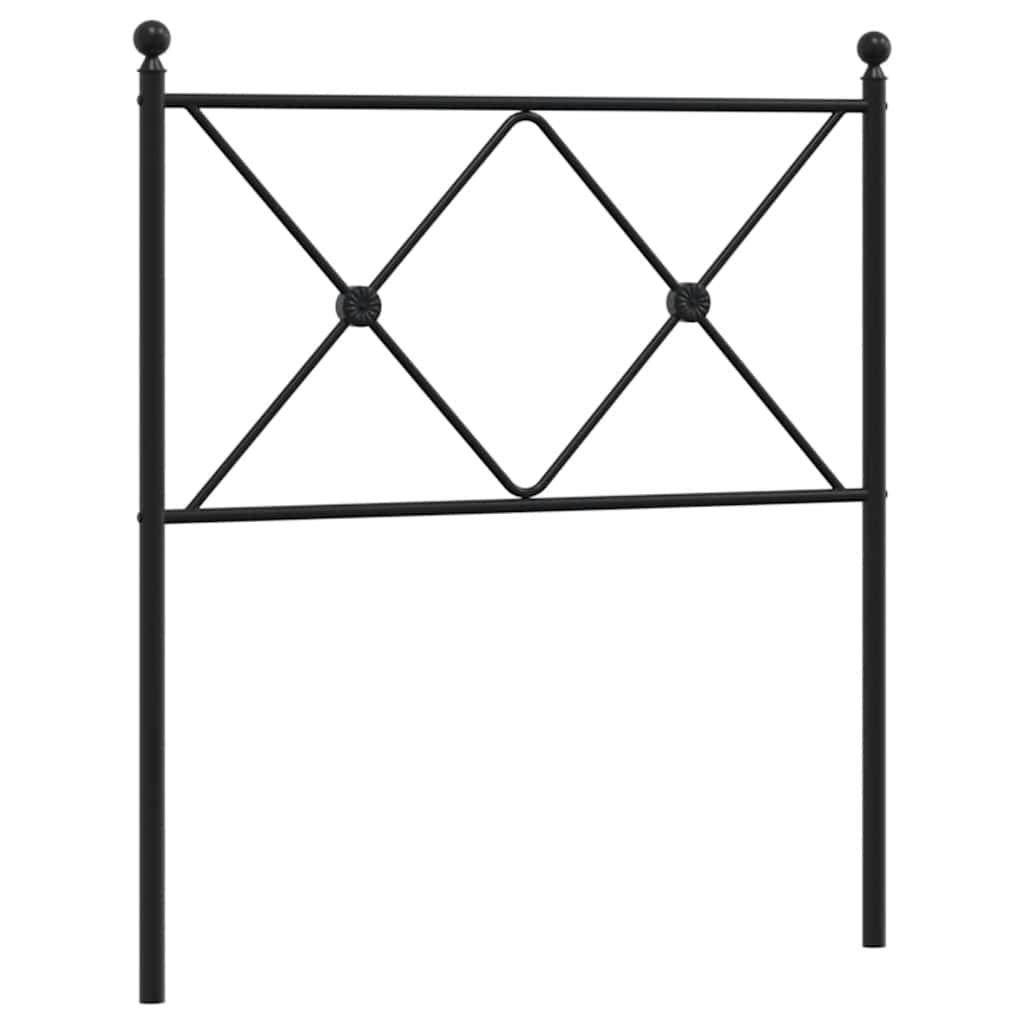 fekete fém csere fejtámla 75 cm