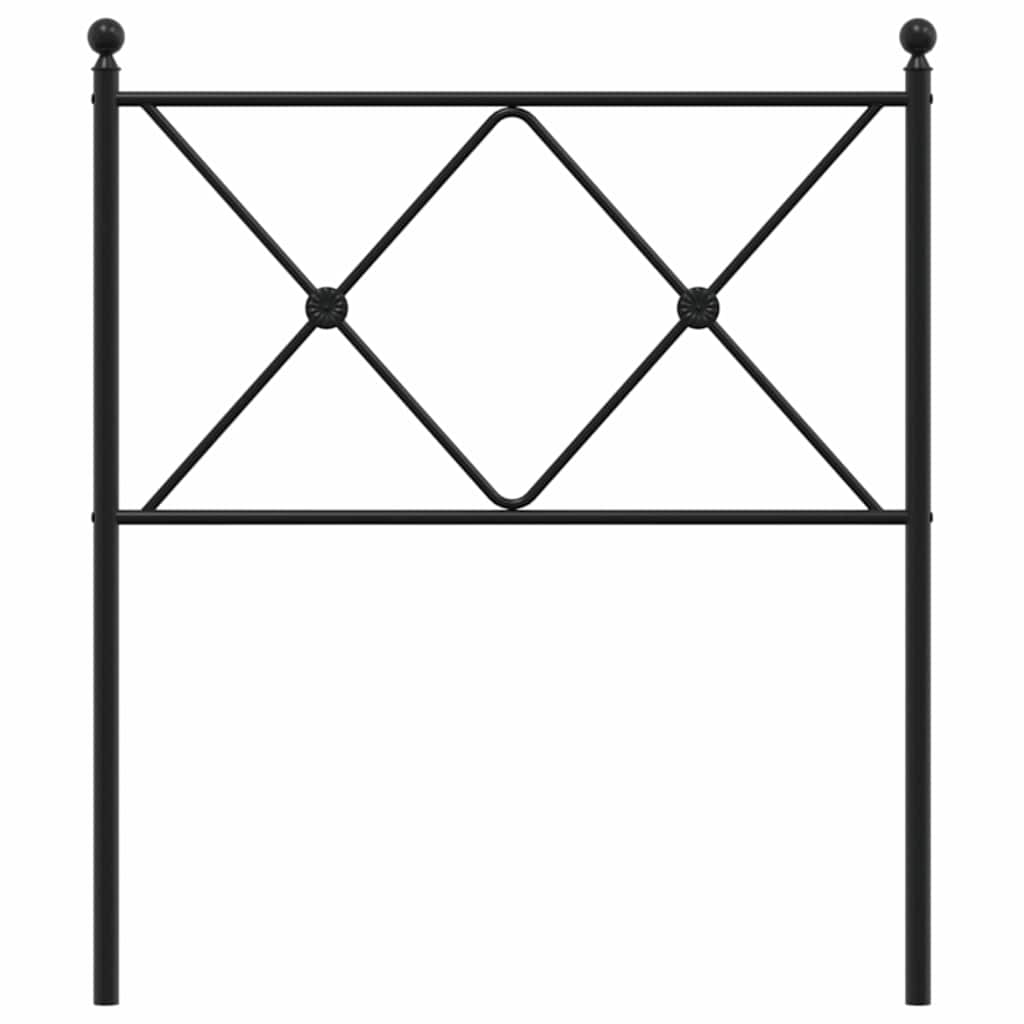fekete fém csere fejtámla 75 cm